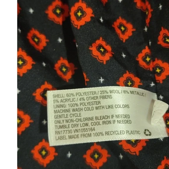 A New Day Gold Metallic Tweed Cropped Jacket Womens 2 Olive Green Shimmer Button - Picture 7 of 7